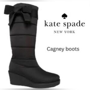 Kate Spade Black Wedge Boots